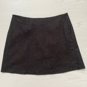 Vintage Womens Mini Skirt Medium Gray Janette USA 90s Office Siren Whimsigoth